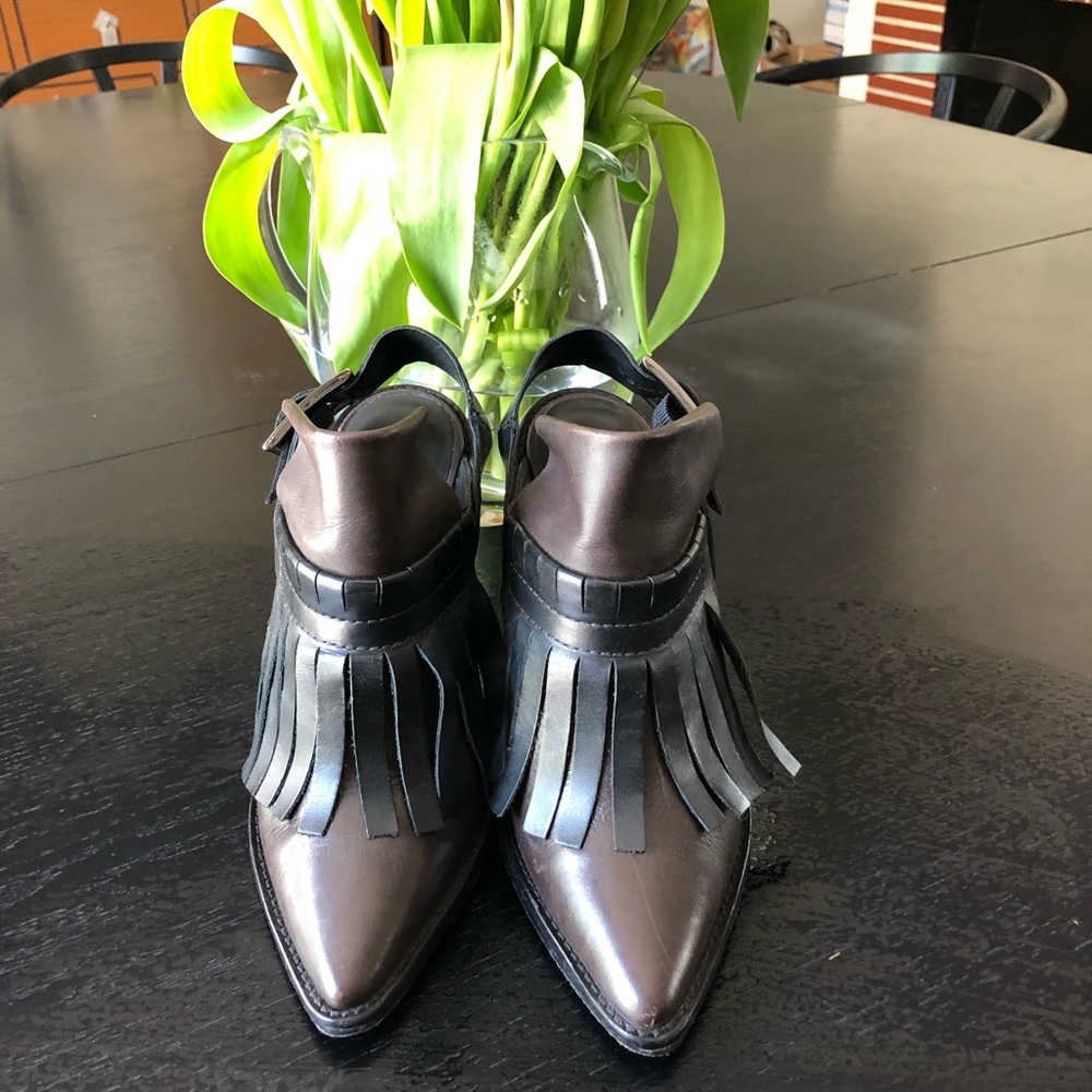 🍄Tibi Black/Brown Fringes Boots/Booties🍄